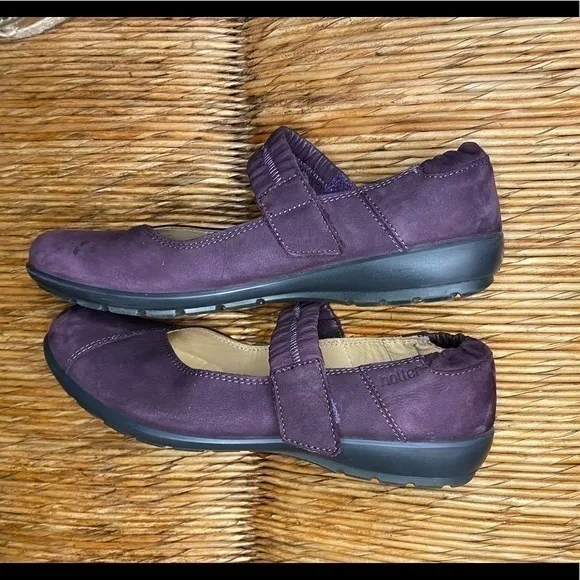 Hotter Purple Suede Mary Janes Size 9 - Image 2