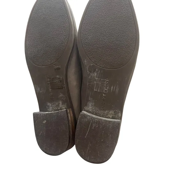 Lucky Brand Women's‎ Size 6 M Cahill Taupe Leather Loafer Flat Shoes - Image 7