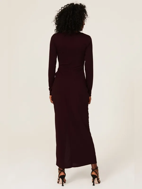 Nicholas Noel Gown Plum Burgundy Red Size 8 - Image 2