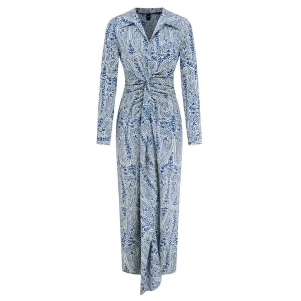 Nordstrom CIDER Chiffon Collar Floral Maxi Dress Sz 6 - Image 6