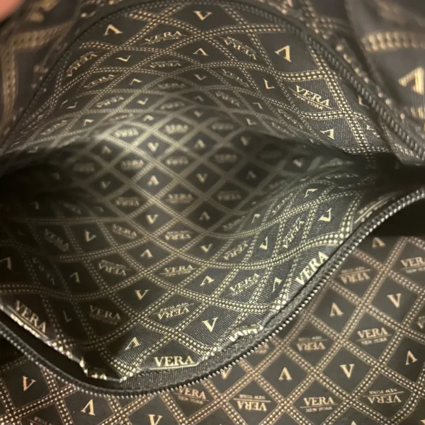 Bag Stylish Black Quilted Shoulder Bag with Chain Straps VERA New York Preowned - Image 10