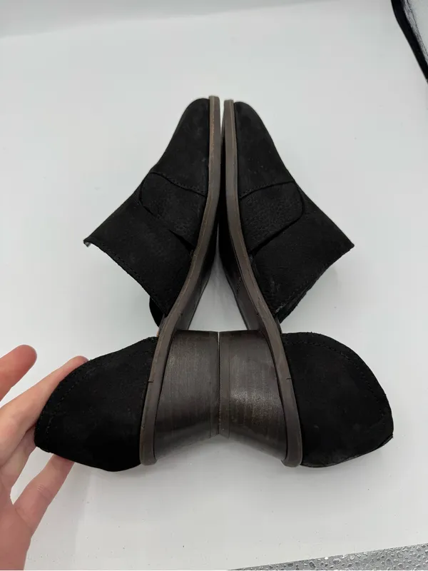 Lucky Brand Minnsy 2 Black Pointed Suede Leather Mules Size 6.5 fall autumn - Image 3