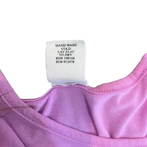 Destined Short Sleeve Casual Summer Crew Neck Strappy Cropped Top Pink Medium - Image 5