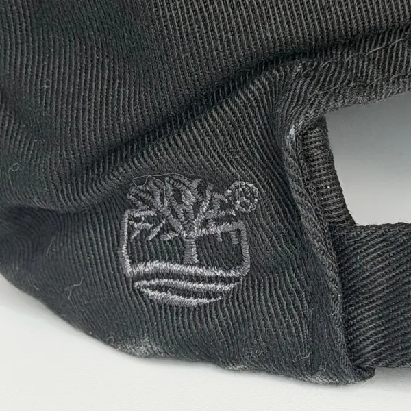 Vintage 90's Timberland Logo Black Baseball Cap Adjustable Hat Cotton Women - Image 9