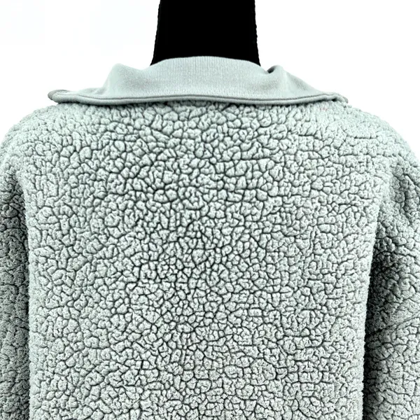 Backcountry Sherpa Fleece‎ Quarter Zip Pullover Sage Gray Medium Gorpcore Cozy - Image 5