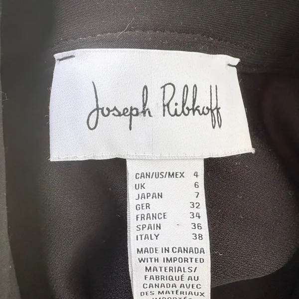 Joseph Ribkoff‎ Mesh Insert Shirt Hem Rhinestone 1/4 Zip Black Mock Neck Grunge - Image 8