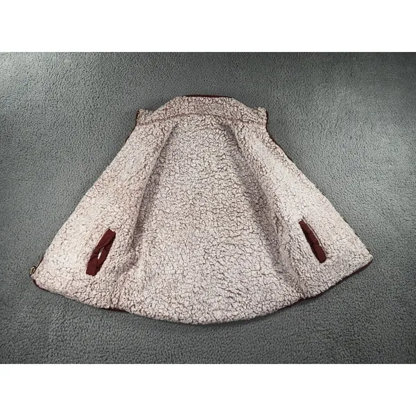 Love‎ Tree Vest Women Reversible Quilted Fleece Sherpa Full Zip - Image 8