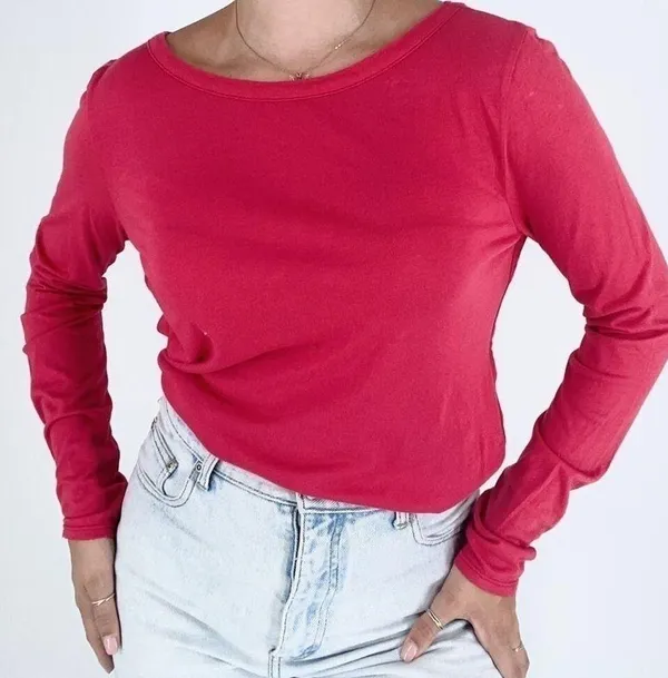 NWT Splendid Scoop Neck Open Back Pink Top - Image 3