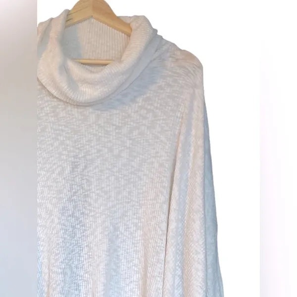 Free People Beach Top World Traveler Cowl Neck Open Back Thermal Pullover - L - Image 8
