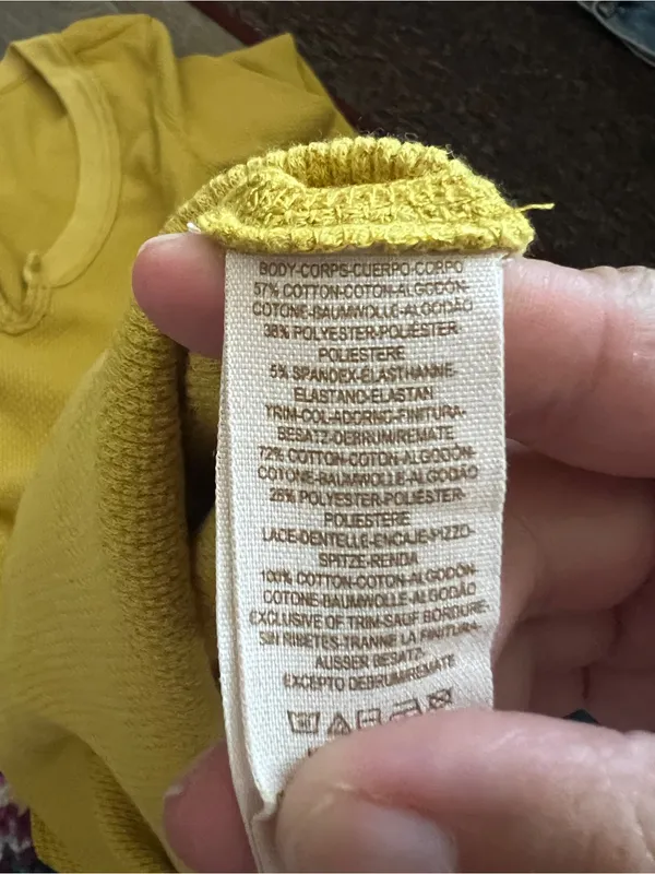 Free people Mustard Yellow Women's Knit Sweater with Patterned Crochet Cuffs - Image 7
