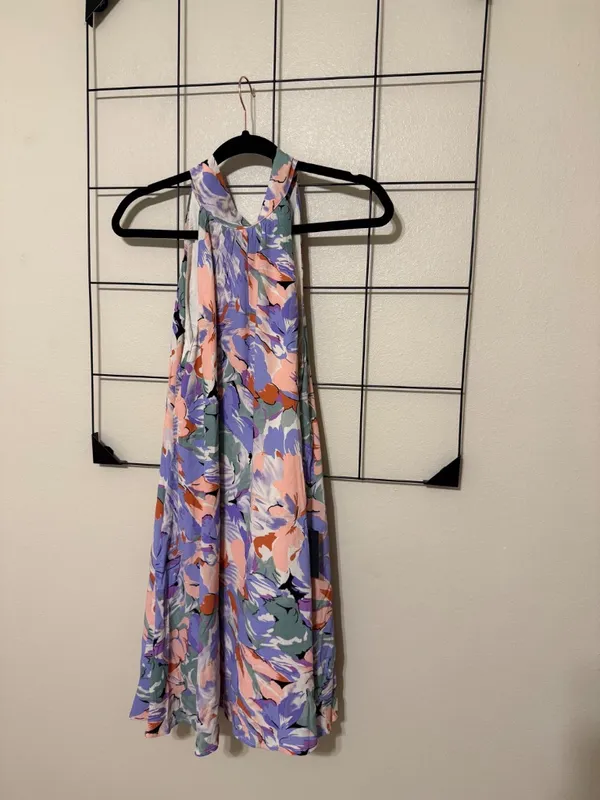 Lulus Lavender Multi Floral Mini Shift Dress Purple Size M NWT - Image 5