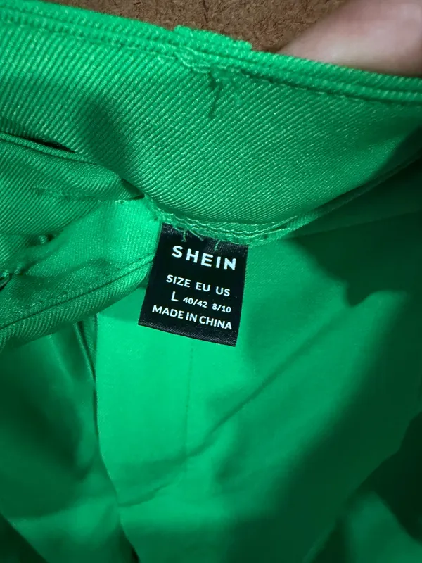 Shein Wide-Leg Pants High-Waisted green L8/10 - Image 5