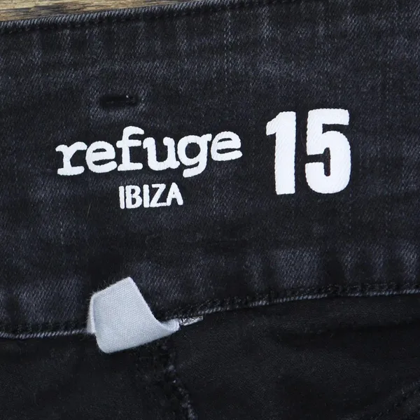 Refuge Ibiza Womens Denim Skinny Distressed Stretch Jeans Black 15 - Image 5