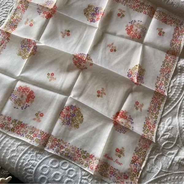 Vintage Floral Scarf Hair Bandana Made In Japan‎ - Image 3