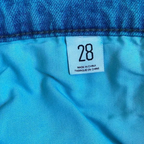BDG Urban Outfitters High Rise Baggy Distressed‎ Jeans Teal Blue NWT 28 - Image 4
