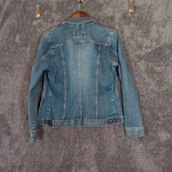 Eddie Bauer Jean Button Jacket Classic Vintage Trucker Look Womens Small - Image 3