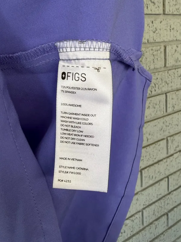 Figs Catarina Scrub Top Blueberry Purple Size XS - Image 3