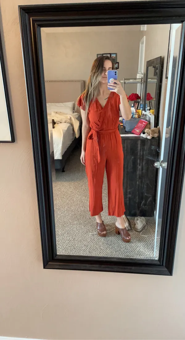 Loft Burnt Orange Jumpsuit - Image 2
