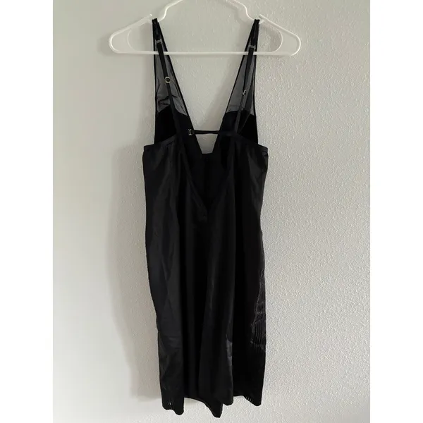 Victoria's Secret Slip Dress Womens Medium Black‎ Very Sexy Satin Lace Romantic - Image 2