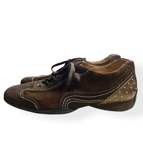 Gabor Comfort‎ Suede Leather Lace Up Sneakers Brown 8.5 UK 10.5 US Wide Utility - Image 5
