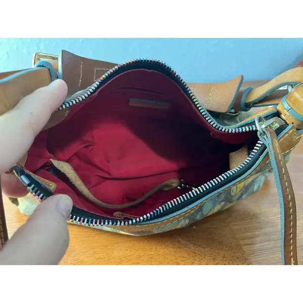 VTG Y2K Dooney & Bourke Bumble Bee Hobo Shoulder Bag Heart Charm Dust Bag - Image 7