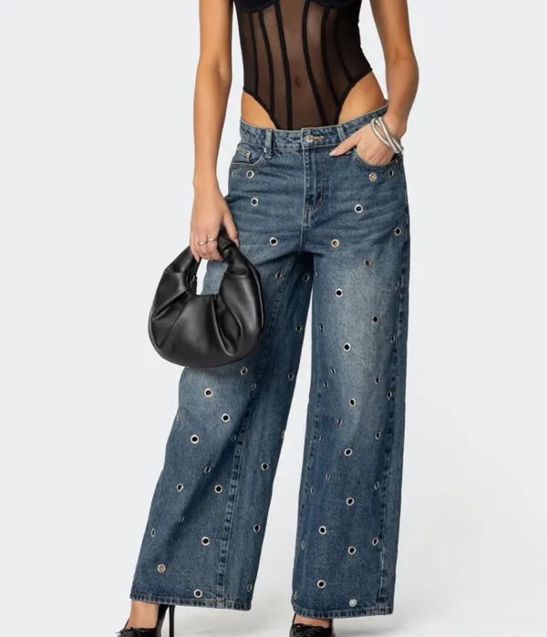 Jaimie Grommet Low Rise Jeans - Image 2
