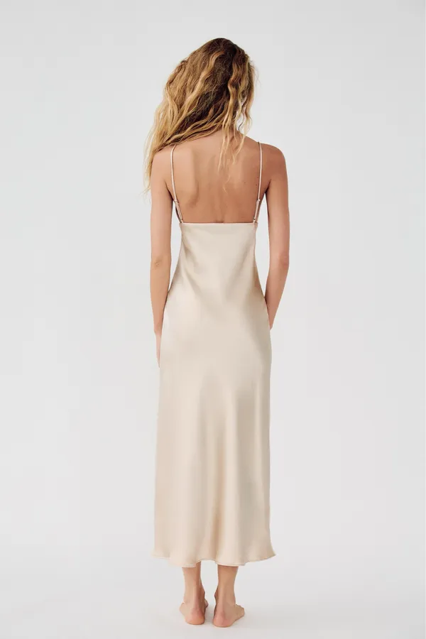 Zara dress maxi satin slip bodycon ruffled strappy wedding evening cocktail - Image 19