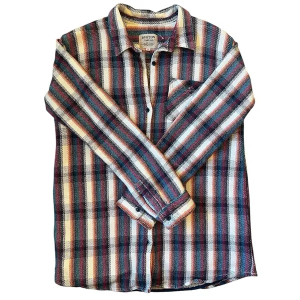 Burton Grace Sherpa Plaid Flannel Shirt Jacket Fleece Lined Shacket Size S - Image 11