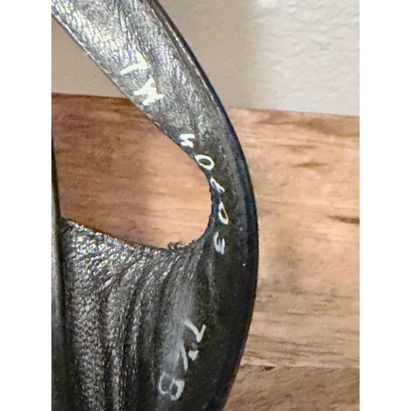 Vintage Stuart Weitzman Black Fabric Slingback Sandals Heels TM 40603 Size 7.5 B - Image 7