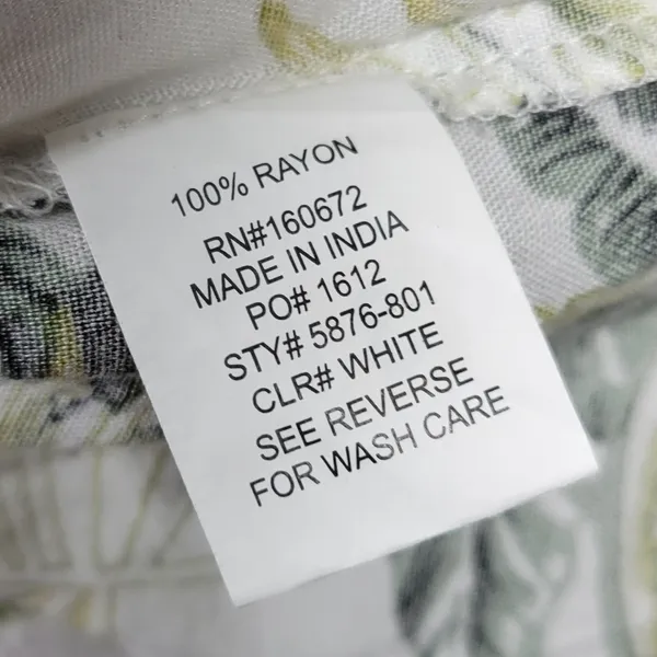 Blue Island Tropical Maxi Dress Sz L Pineapple Palm Print Rayon Tiered Open Back - Image 4