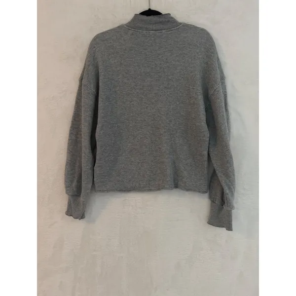 J.Crew Womens Mock Neck Sweatshirt Gray Cotton French‎ Terry Pullover Size M - Image 9