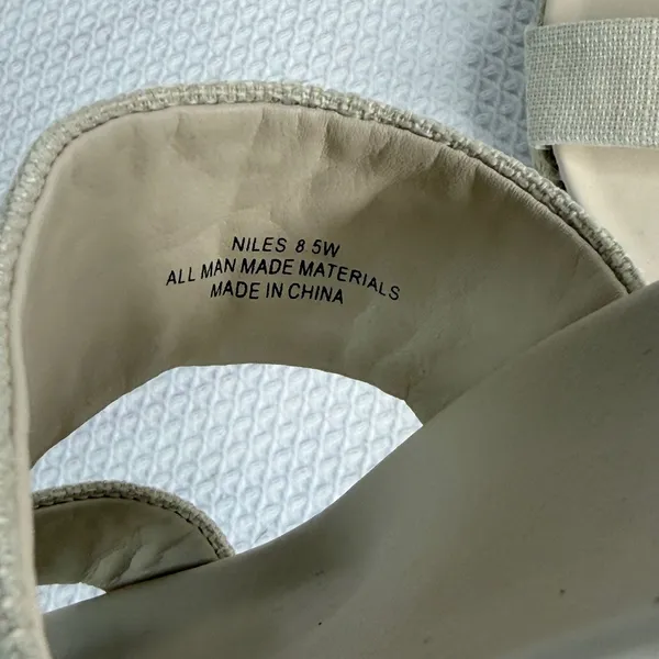 Cushionaire Niles Cream Espadrille Platform Slide Sandals Womens 8.5W Beige - Image 6