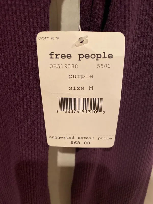 Free People NWT! Purple  Top - Image 5