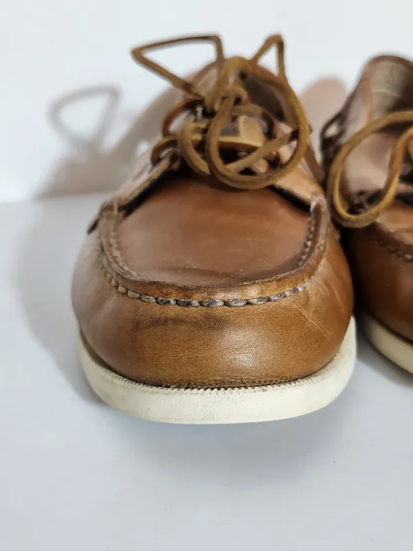 Sperry Brown Leather Top-Sider Slip-On Shoes Size 9.5 - Image 3