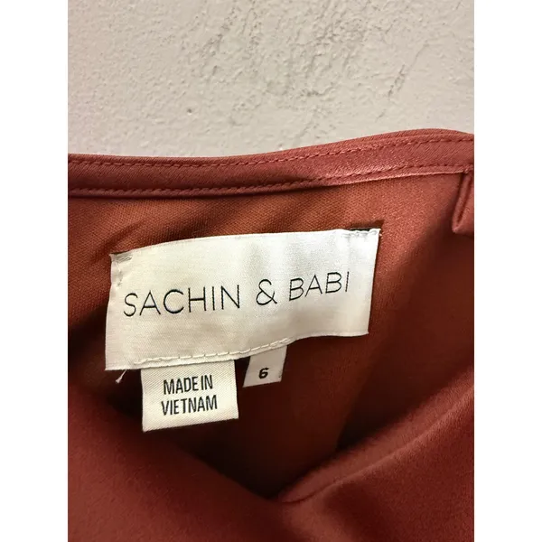 SACHIN + BABI Cali Dress Size Us 6 slip midi/maxi‎ dress in a cinnamon color - Image 4