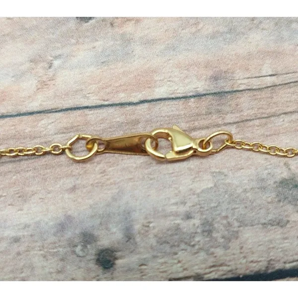 Gold Tone Chain Dainty Chrystal CZ Heart Pendant Minimalist Gift 18.5 Inches - Image 9