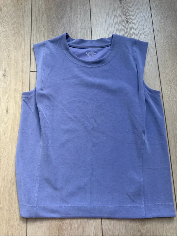 Athleta Seasoft Tank Sweatshirt Dusk Purple Lavender Size Medium Sleeveless Top - Image 7