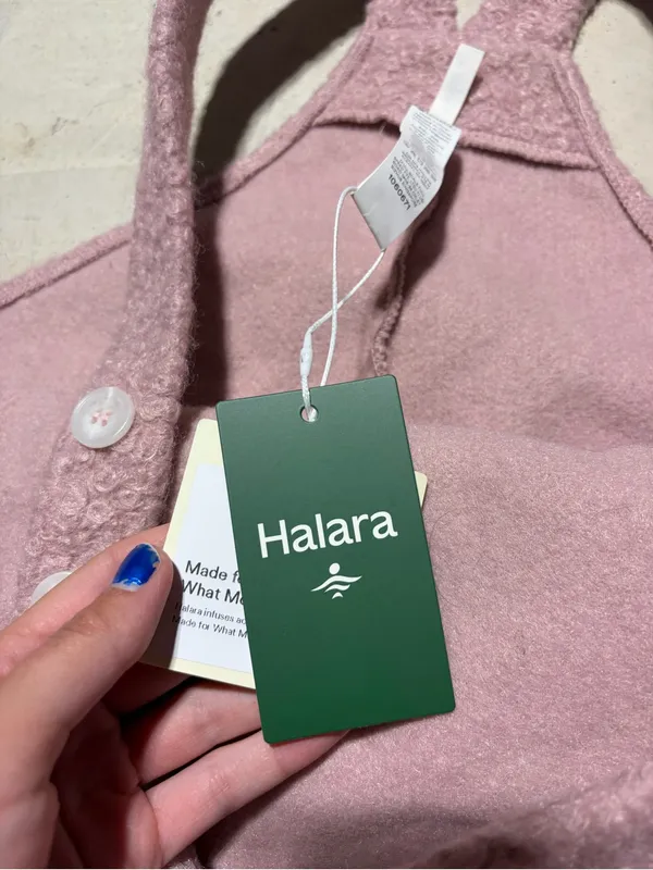 Halara adjustable straps casual teddy Cozy Pink Overalls NWT 1X - Image 11