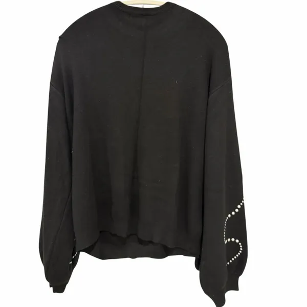 Guess Jet Black Sweater Black & White Womens Large NWT - Image 5