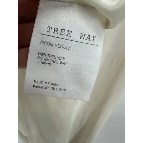Tree Way Slip‎ Dress Cream Tank Maxi Slit Lightweight Made in Korea Women Medium - Image 7