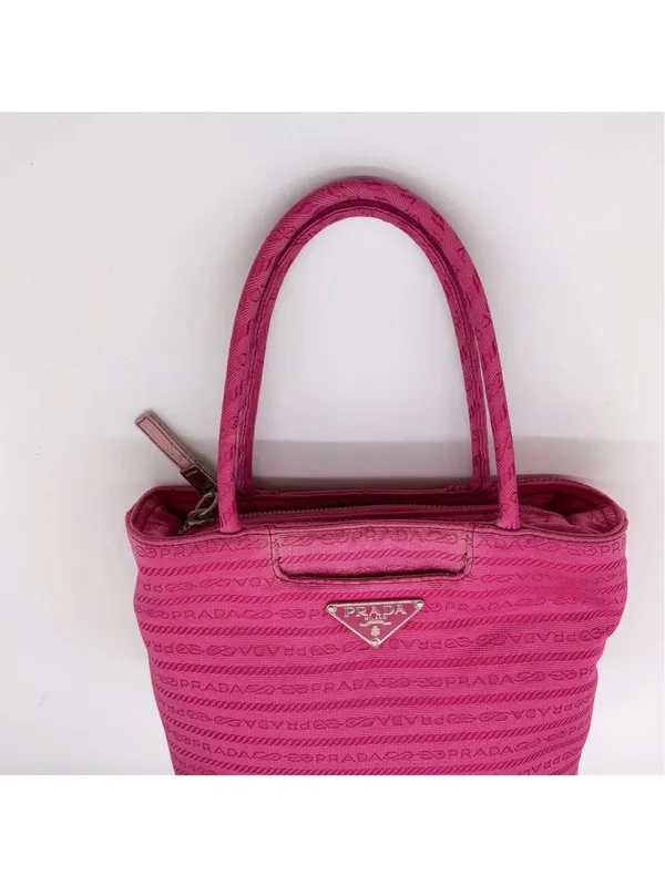 Prada Fuchsia Mini Nylon Logo Tote bag - Image 4
