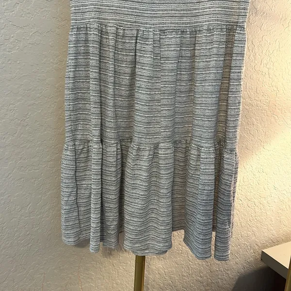See you Monday grey and white Flowy dress k - Image 6