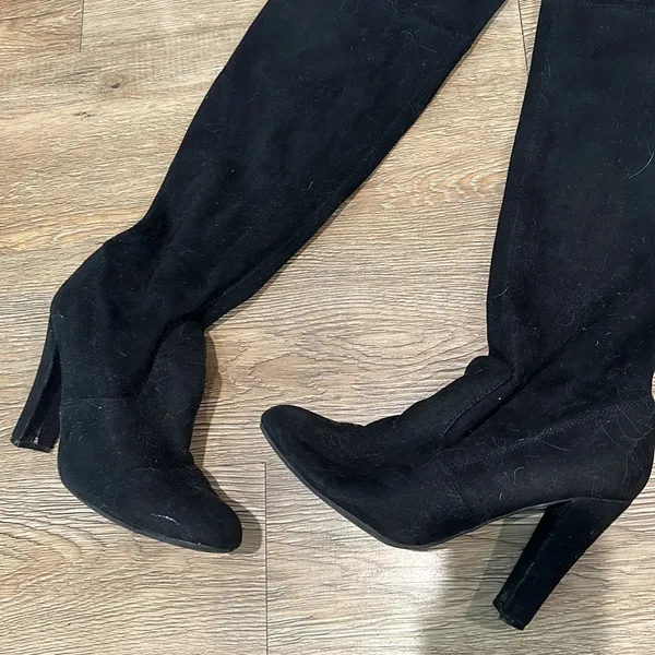 MOVING SALE Steve Madden black over the knee block heel boot - Image 6