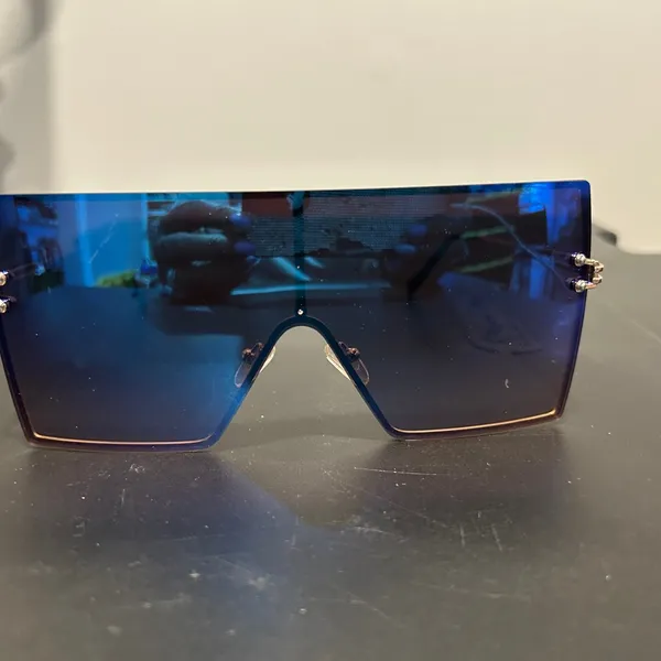 Blue Oversized Sunglasses - Image 2