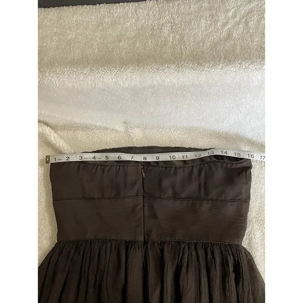 J. Crew 6 Juliet Brown Silk Chiffon Sleeveless Cocktail Dress - Image 6