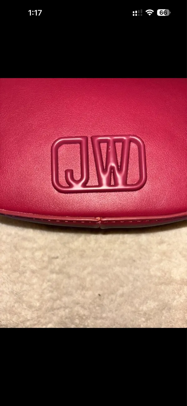 Jason Wu Small Burgundy Crescent Shoulder Bag Zip Logo Matte Gold Hardware - Image 2