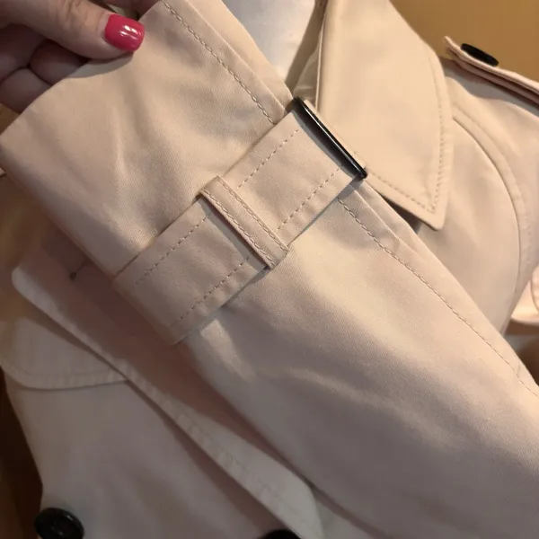 Coach F80650 Trench Coat Double Breasted Beige Jacket Belt‎ Missing Size Small - Image 5