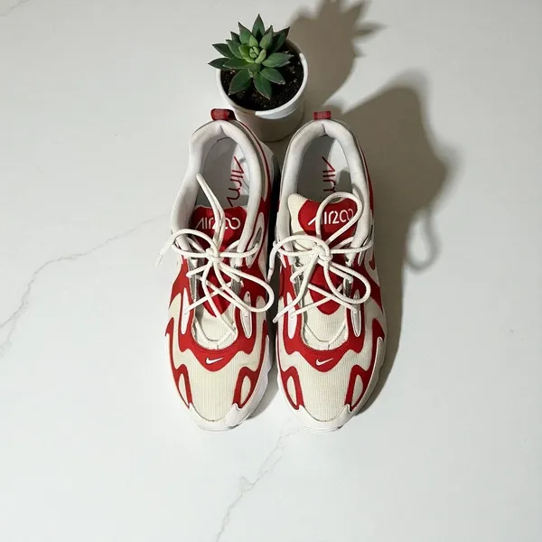 Nike‎ Air Max 200 AQ2568-100 White Red Men's Athletic Shoes Size 13 - Image 7