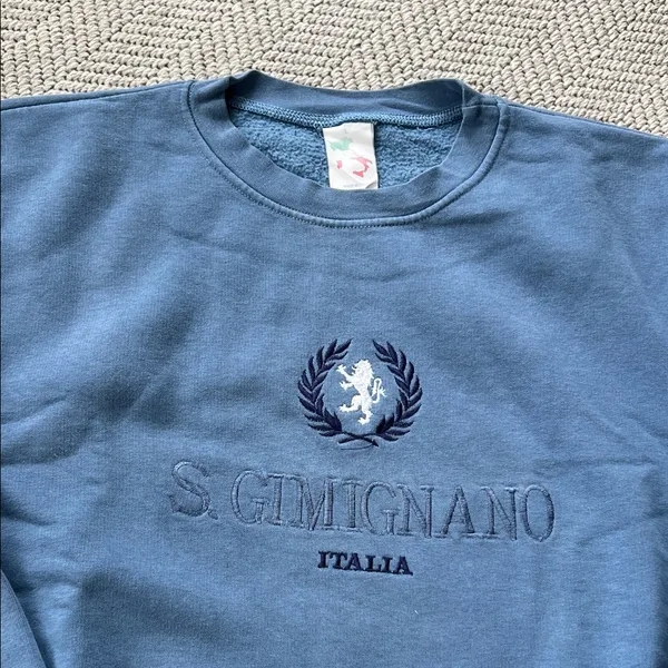 Italia Blue Crewneck Sweatshirt - Image 3