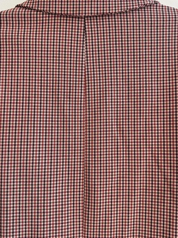 a new day Women’s Oversized Fall Blazer, Brown Plaid, Size XXL - Image 16